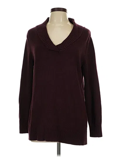 Pre-owned Market & Spruce Pullover Sweater In Burgundy