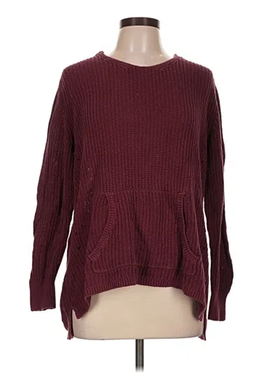 Pre-owned Market & Spruce Pullover Sweater In Burgundy