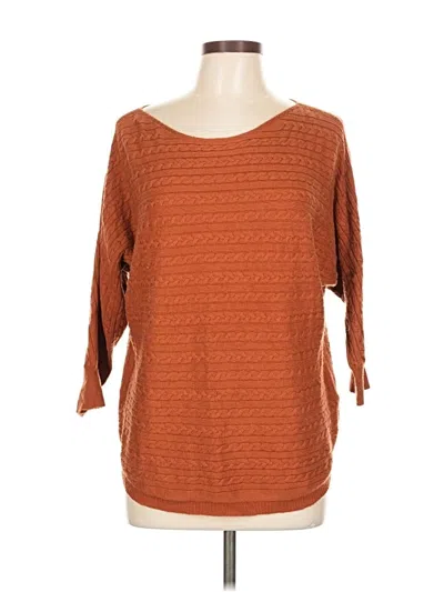 Pre-owned Market & Spruce Pullover Sweater In Orange