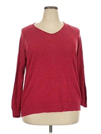 Pre-owned Market & Spruce Pullover Sweater In Red