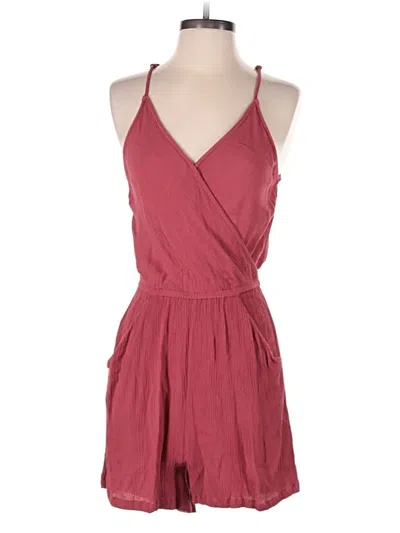Pre-owned Market & Spruce Romper In Burgundy