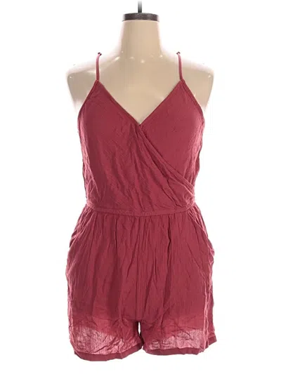 Market & Spruce Romper In Burgundy