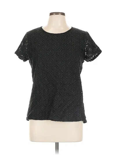 Pre-owned Market & Spruce Short Sleeve Top Black Square Neckline Tops