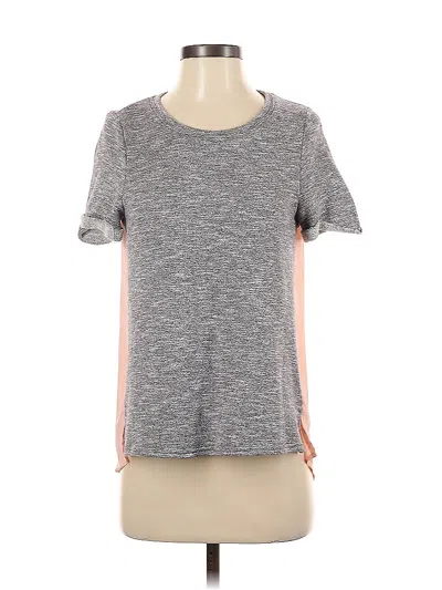 Pre-owned Market & Spruce Short Sleeve Top Gray Crew Neck Tops