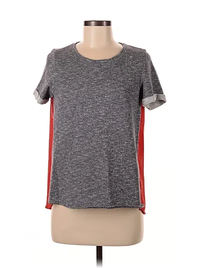 Pre-owned Market & Spruce Short Sleeve Top Gray Crew Neck Tops