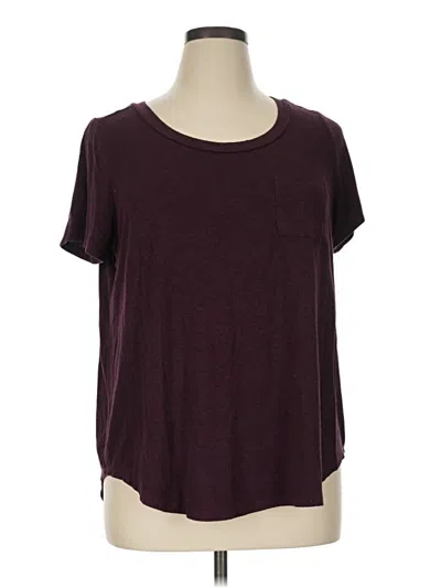 Pre-owned Market & Spruce Short Sleeve T-shirt In Burgundy