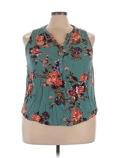 Pre-owned Market & Spruce Sleeveless Blouse In Blue