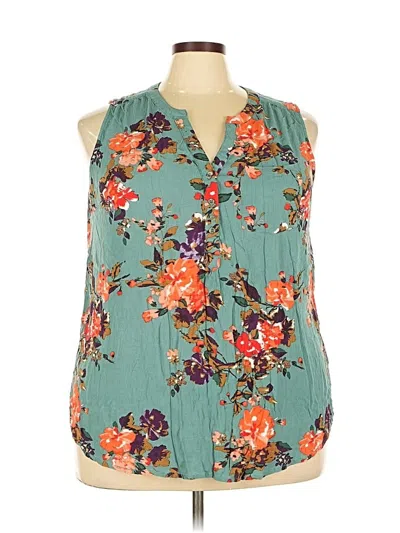 Pre-owned Market & Spruce Sleeveless Blouse In Blue