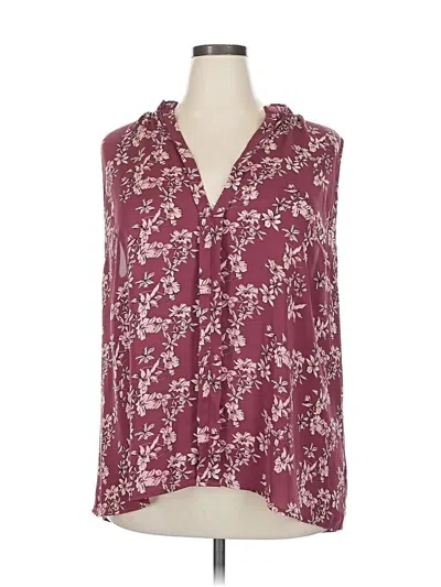 Pre-owned Market & Spruce Sleeveless Blouse In Burgundy