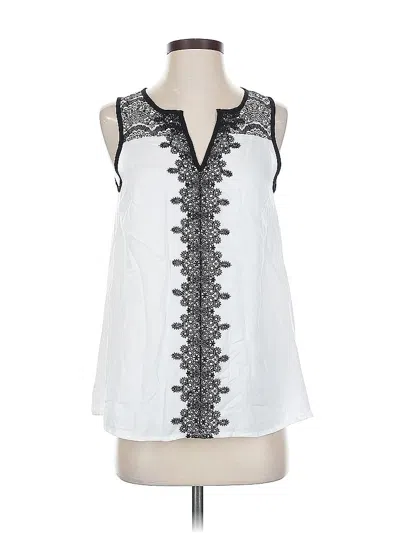 Pre-owned Market & Spruce Sleeveless Blouse In White