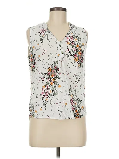 Pre-owned Market & Spruce Sleeveless Blouse In White