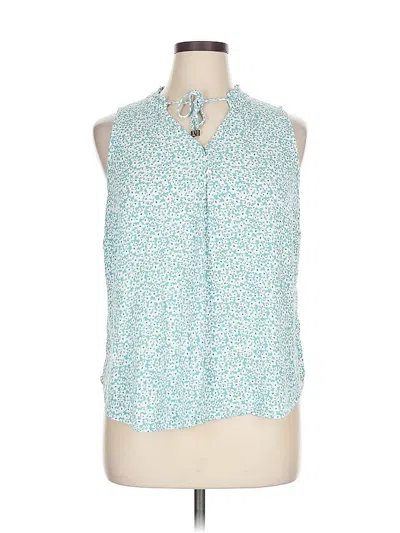 Pre-owned Market & Spruce Sleeveless Button Down Shirt In Blue