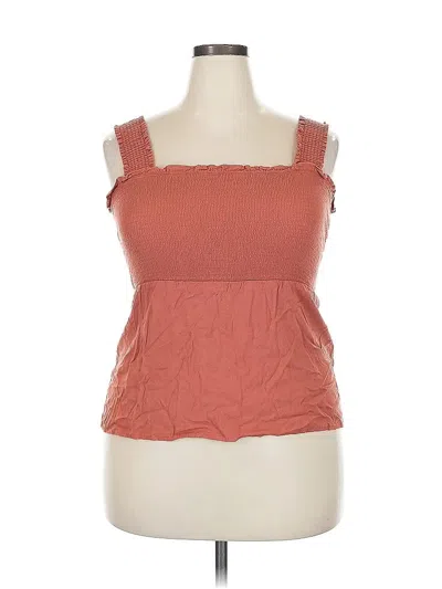 Pre-owned Market & Spruce Sleeveless Top Orange Sweetheart Neckline Tops