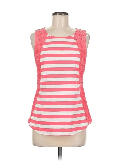 Pre-owned Market & Spruce Sleeveless Top Pink Sweetheart Neckline Tops