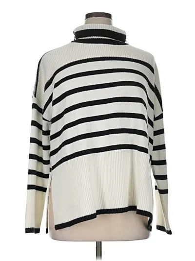 Market & Spruce Turtleneck Sweater In Ivory