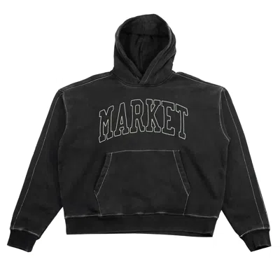 Pre-owned Market Big Stitch Hoodie 'black' | Men's Size L