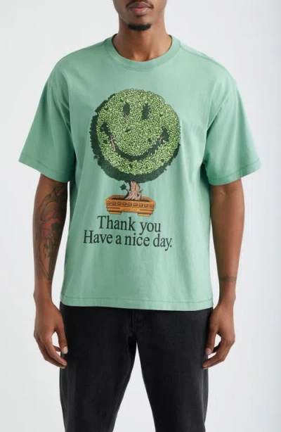 Market Bonsai Tree Graphic T-shirt In Green