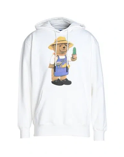 Market Botanical Bear Hoodie Man Sweatshirt White Size Xl Cotton