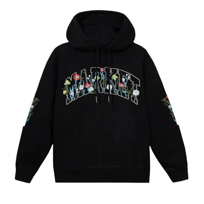 Pre-owned Market Bouquet Pullover Hoodie 'washed Black'