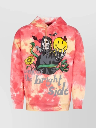Market Tie-dye Graphic Hooded Sweater In Pink