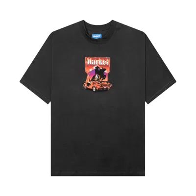 Pre-owned Market Bullrider T-shirt 'washed-black' | Men's Size Xl