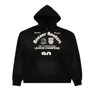 Pre-owned Market Buzzer Beaters Hoodie 'washed Black' | Men's Size M