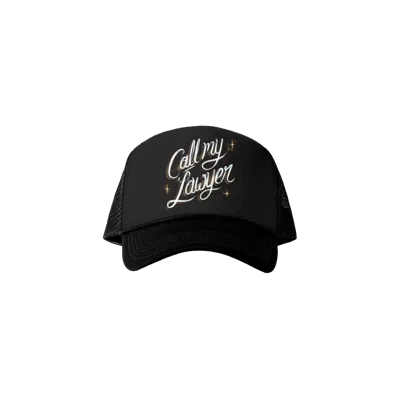 Market Call My Lawyer Airbrush Trucker Hat In Black