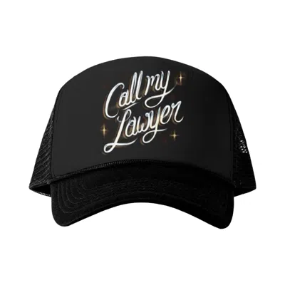 Pre-owned Market Call My Lawyer Airbrush Trucker Hat 'jet Black' | Men's Size Onesize