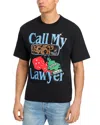 Market Call My Lawyer Cotton Graphic T-shirt In Black