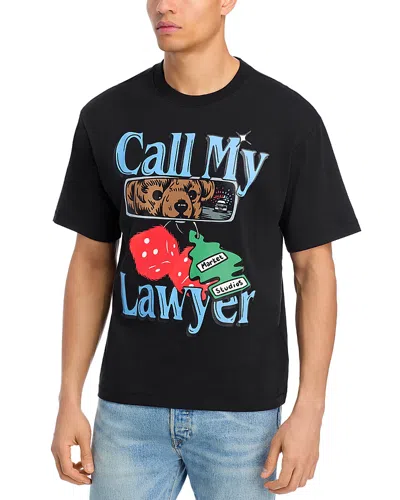 MARKET CALL MY LAWYER CHASE GRAPHIC LOGO TEE