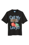 Market Call My Lawyer Cotton Graphic T-shirt In Black