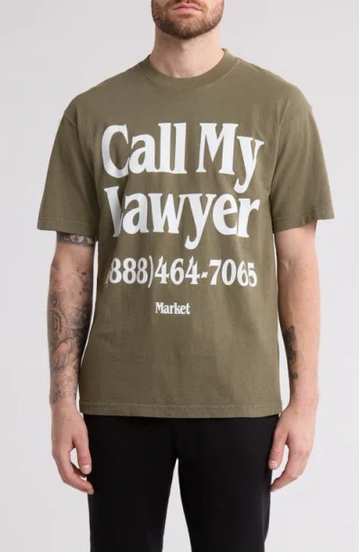 Market Call My Lawyer Graphic T-shirt In Kelp