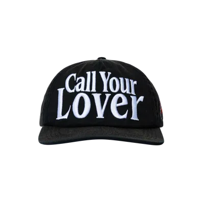 Market Call Your Lover 5 Panel Hat In Washed Black