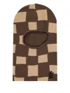 Market Checkered-pattern Balaclava In Brown