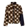 Market Chess Club Men's Teddy Bear Jacquard Sherpa Jacket Brown In Brown