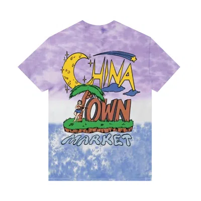 Pre-owned Market Chinatown  Shooting Star Vacation Tee 'purple/blue Tie-dye' | Multi-color | Men's Size L