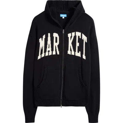 Market Classic Jacquard Zip Hoodie In Transparent