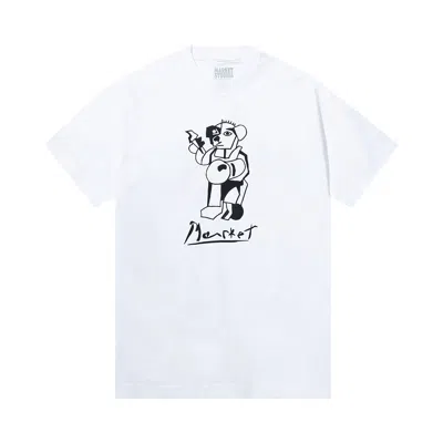 Pre-owned Market Cubism Bear T-shirt 'white' | Men's Size S