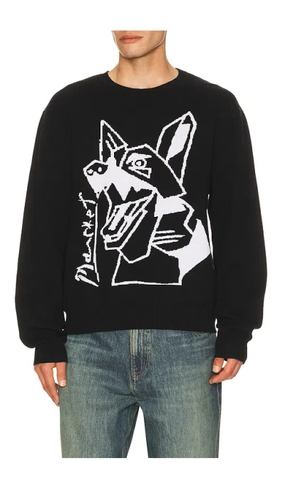 Market Cubism Beware Knit Sweater In Black