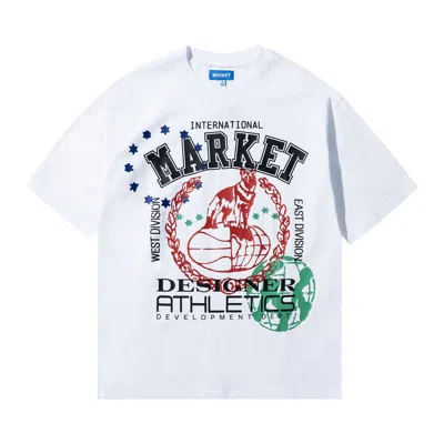 Pre-owned Market Designer Athletics T-shirt 'white'