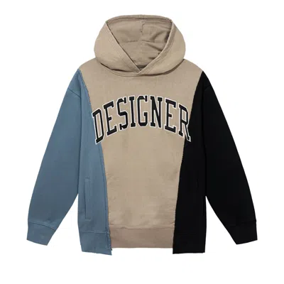 Pre-owned Market Designer Panel Hoodie 'wave' | Blue | Men's Size L