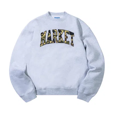 Pre-owned Market Duck Camo Arc Crewneck 'ash' | Grey | Men's Size Xl In Gray