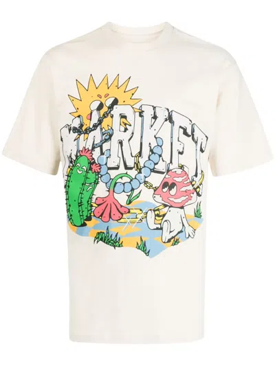Market Fantasy Farm T-shirt In Ecru