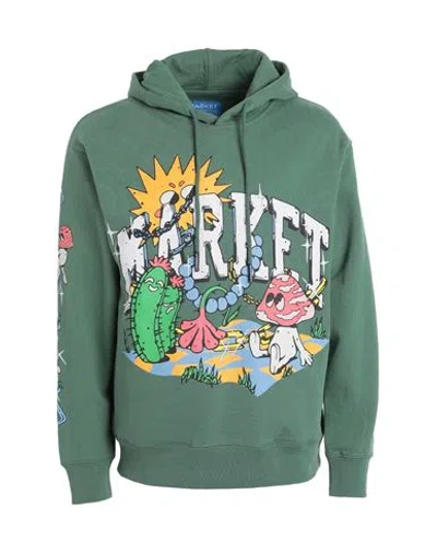 Market Fantasy Farm Pullover Hoodie Man Sweatshirt Green Size Xl Cotton In Fern