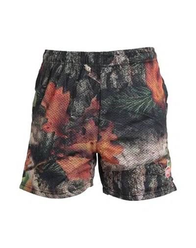 Market Fauxtree Mesh Shorts In Brown
