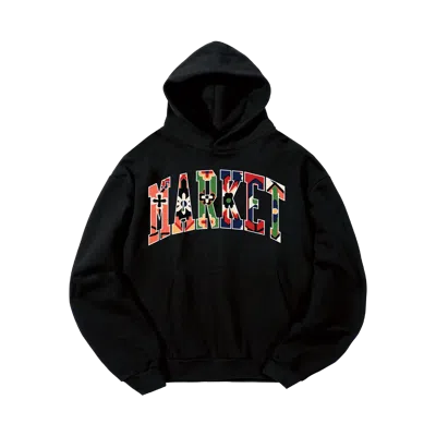Market Floral Rug Arc Hoodie In Black