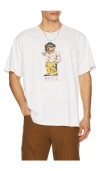 Market Folk Fitted Bear Tee In Brown