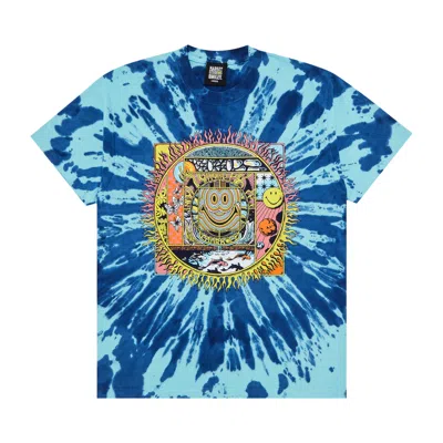 Pre-owned Market Goat Exclusive  Smiley  Sun And Moon T-shirt | Blue | Men's Size M