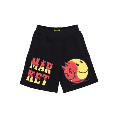 Market Good And Evil Sweatshorts X Smiley Black Men's Short Tracksuit Pants