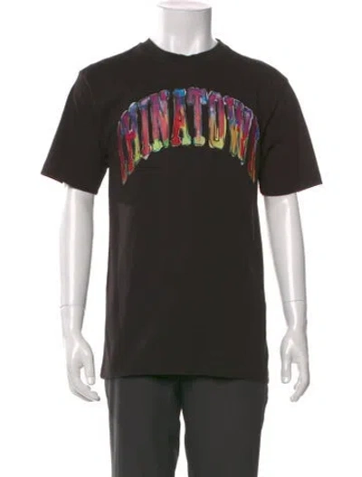 Pre-owned Market Graphic Print Crew Neck T-shirt In Black